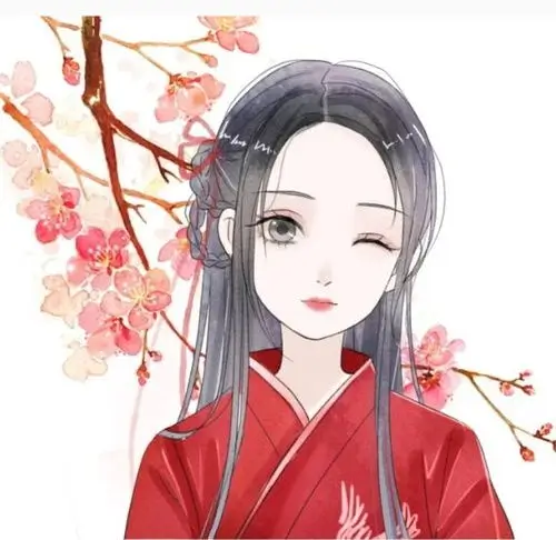 留言读者二号的头像，圆形构图与靛蓝色背景